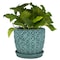 Trendspot Trendspot Tribeca 7.3 in. H X 8.3 in. W X 8.3 in. D X 8 in. D Ceramic Planter Teal CR01178S-08G - alternate 2